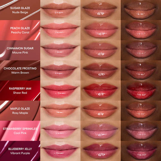 LANEIGE Glaze Craze Tinted Lip Serum Plumping Moisturiser Shine Gloss Treatment Peach Maple Strawberry Nude Ceramides