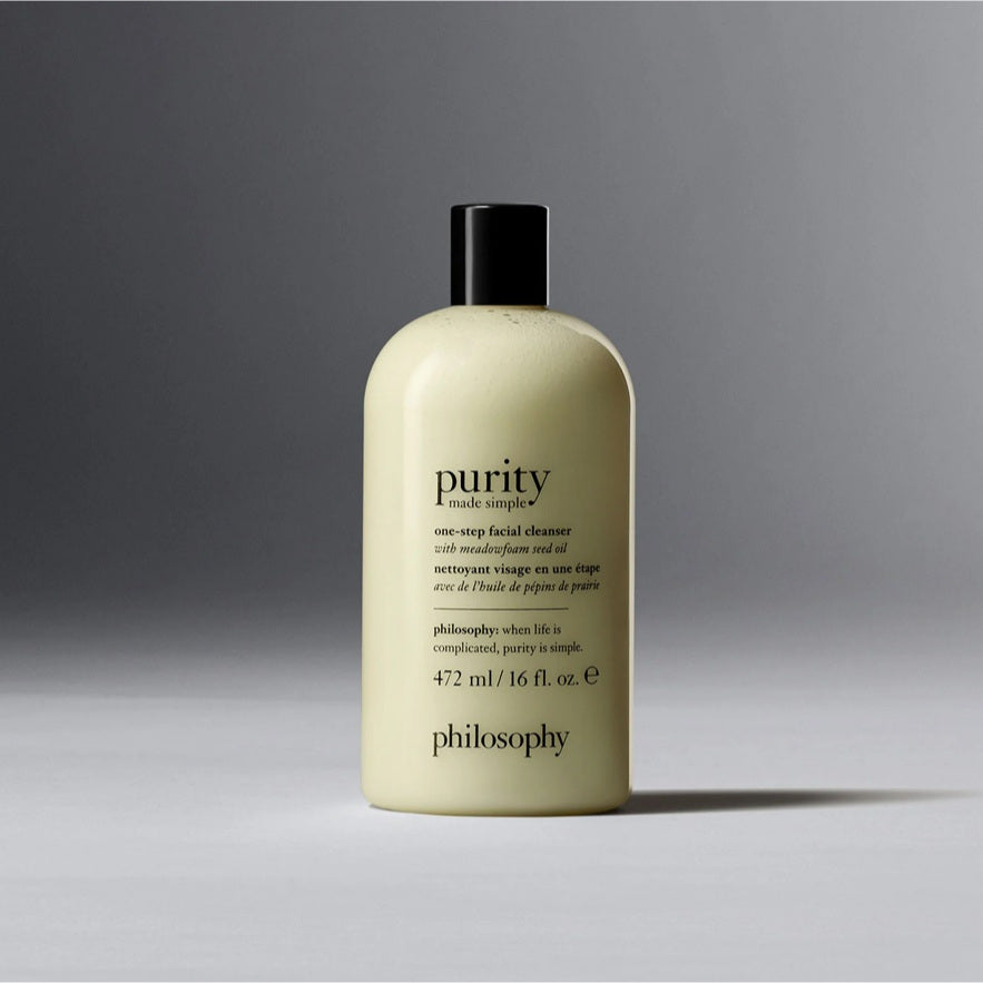 Philosophy Purity Made Simple One Step Facial Cleanser Meadowfoam Seed Oil 240ml 472ml Gentle Sensitive