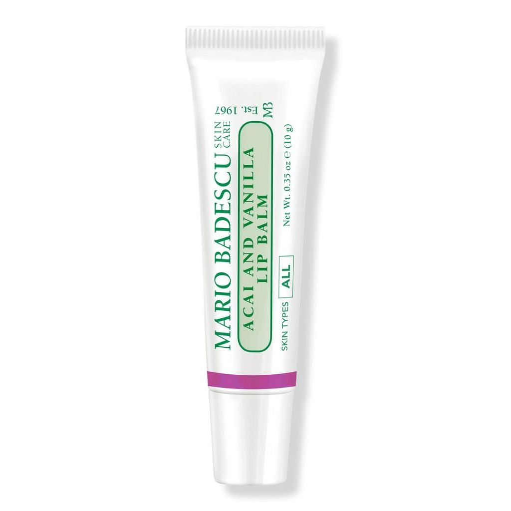 Mario Badescu Lip Balm Oil Butter Vitamin Lipstick Moisturiser Mint Rose Acai Vanilla Treatment