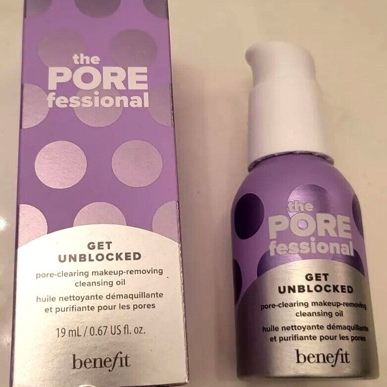 Benefit POREfessional Get Unblocked Pores Clearing Makeup Removing Cleansing Oil Cleanser Travel Mini Sample Remover
