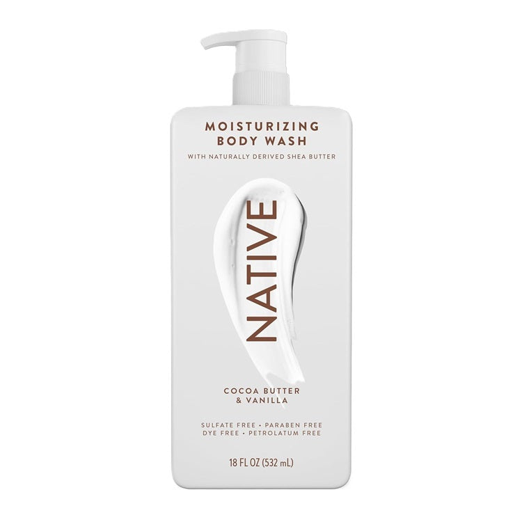 Native Moisturizing Body Wash Butter Cleanser Shower Vanilla Moisturiser Soap Lemon Jasmine Floral Sweet Warm Rich