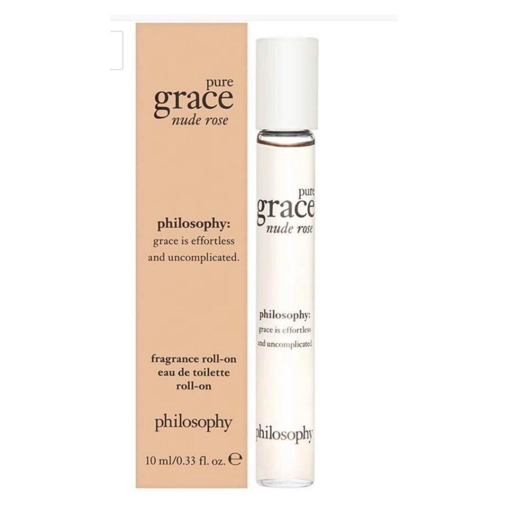 Philosophy Pure Grace Nude Rose Fragrance Eau De Toilette Roll-On Citrus Floral Fresh Fruity Green Musky Woody Oil-Free