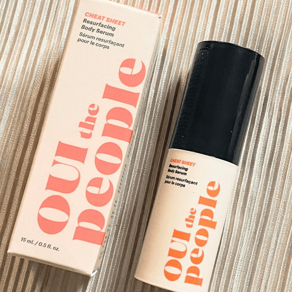 OUI The People Cheat Sheet Body Serum Exfoliating Resurfacing Smoothing Brightening Hydration Soft Glowing Skin