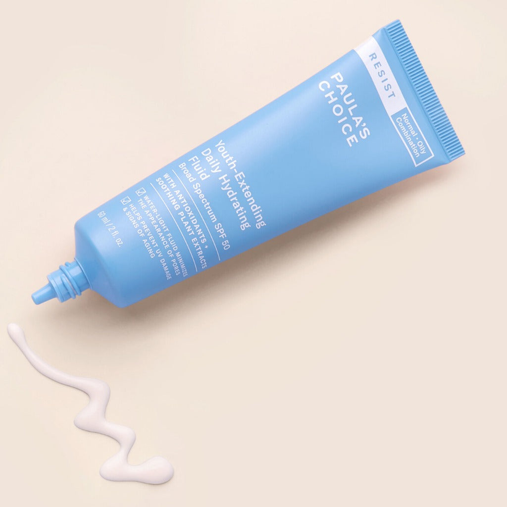 Paula's Choice Youth-Extending Daily Hydrating Fluid SPF 50 Moisturizer Aging Antioxidant Lightweight Satin-matte Finish