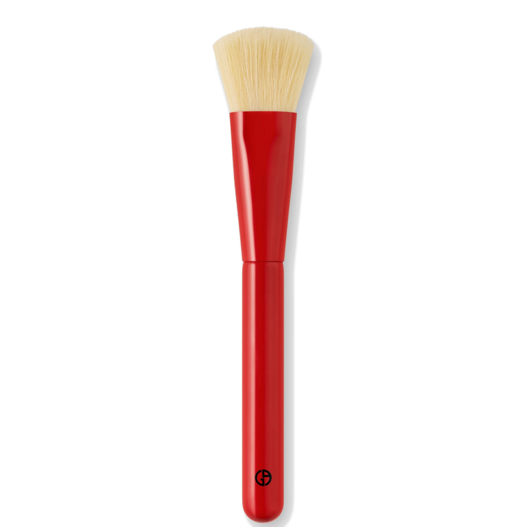 Giorgio Armani Beauty Mini Foundation Brush Travel Size Makeup Tool Compact Precision Blending Soft Bristles Portable